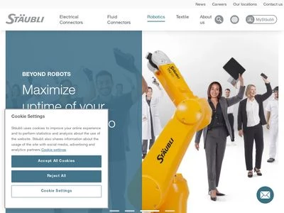 Website von STÄUBLI WFT GmbH