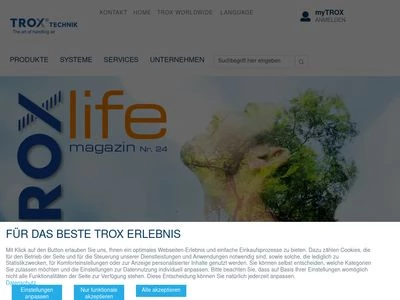 Website von TROX X-Fans GmbH