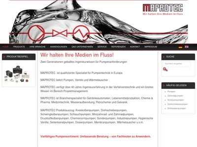 Website von MAPROTEC GmbH