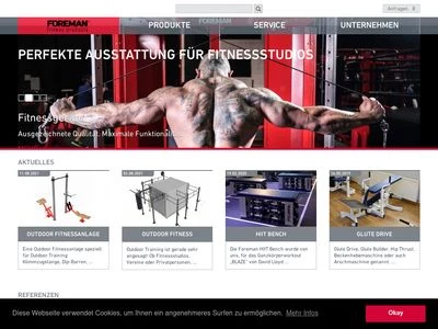 Website von FOREMAN FITNESS PRODUCTS GmbH