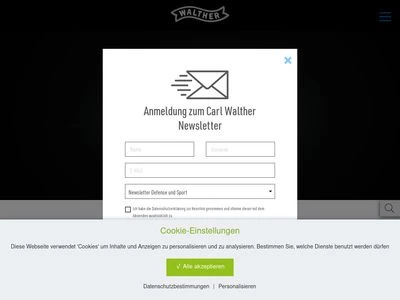 Website von Carl Walther GmbH