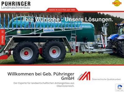 Website von Gebrüder Pühringer GmbH