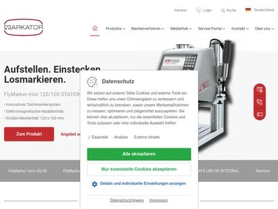 Website von MARKATOR Manfred Borries GmbH