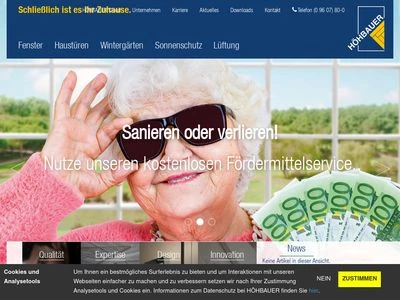 Website von HÖHBAUER GmbH