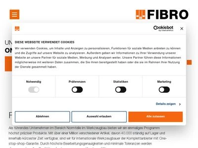 Website von FIBRO GmbH