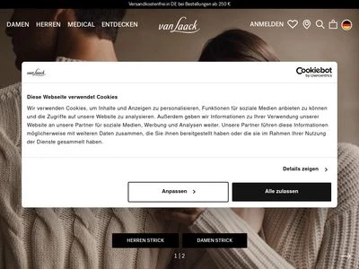 Website von van Laack GmbH