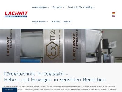 Website von EAP Lachnit GmbH