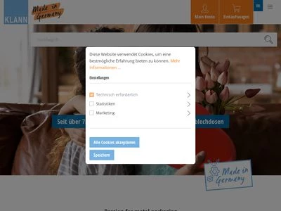 Website von KLANN Packaging GmbH