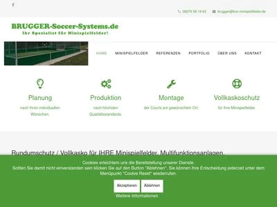 Website von BRUGGER - Soccer-Systems GbR