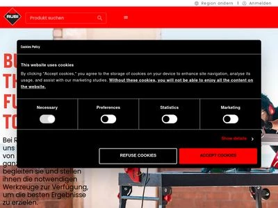 Website von RUBI DEUTSCHLAND GmbH