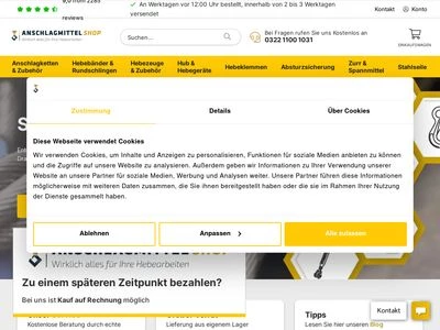 Website von Anschlagmittel-shop