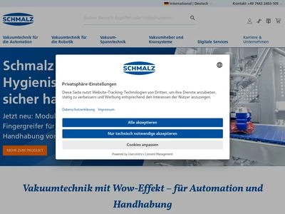 Website von J. Schmalz GmbH