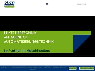 Website von SRD Maschinenbau GmbH