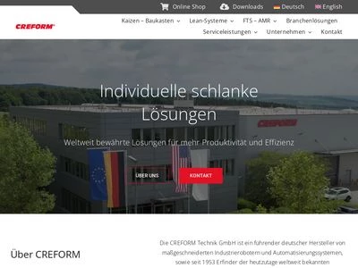 Website von CREFORM Technik GmbH