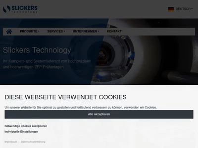 Website von Slickers Technology GmbH & Co. KG