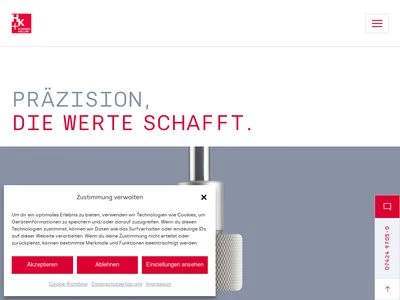 Website von Hommel + Keller Präzisionswerkzeuge GmbH