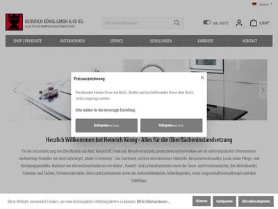 Website von Heinrich König & Co. KG