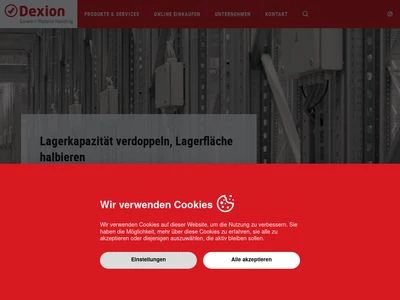 Website von Dexion GmbH