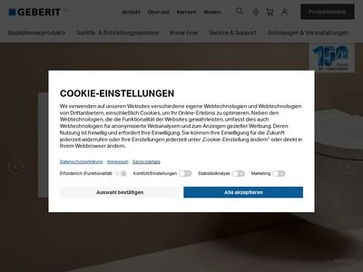 Website von Geberit Vertriebs GmbH