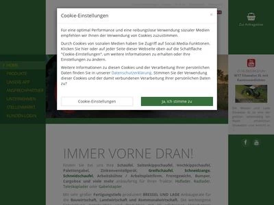 Website von Bressel und Lade Maschinenbau GmbH