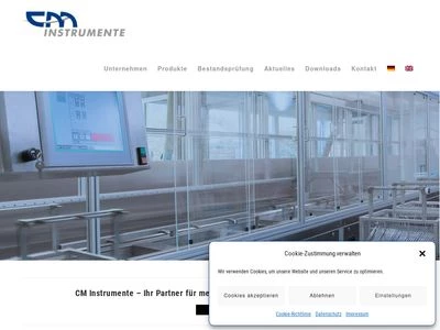 Website von CM Instrumente GmbH