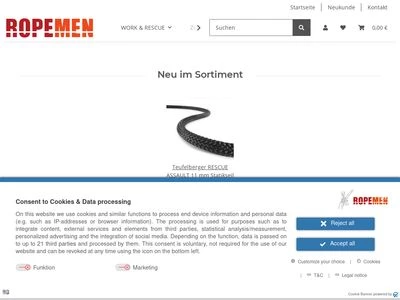 Website von Ropemen GmbH & Co KG