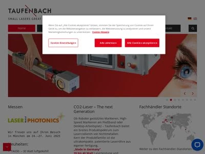 Website von TAUFENBACH GmbH