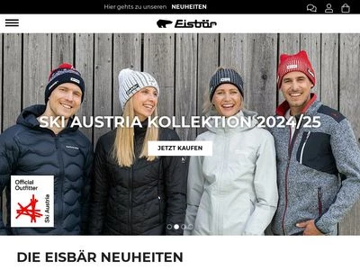 Website von Eisbär Sportmoden GmbH