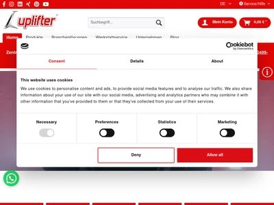 Website von Uplifter GmbH & Co.KG