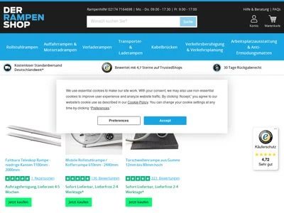 Website von Der Rampen Shop Onlineshop.de GmbH