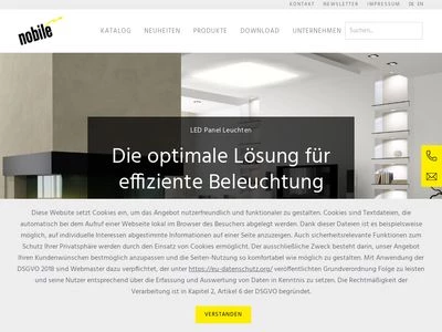 Website von nobilé AG