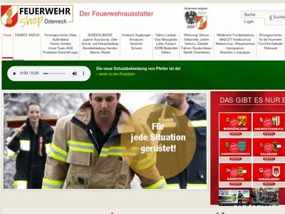 Website von Pfeifer Feuerwehrbekleidung