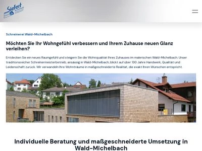 Website von Schreinerei Siefert