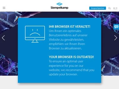 Website von G. Siempelkamp GmbH & Co. KG