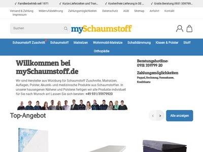 Website von Schaumstoffe Wilfried Wegerich GmbH