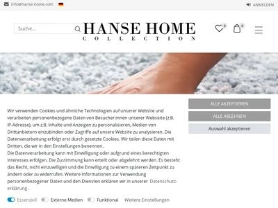 Website von Hanse Home Collection GmbH