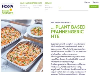 Website von FROSTA Foodservice GmbH