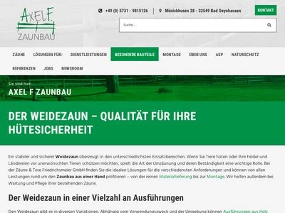 Website von Zäune & Tore Friedrichsmeier GmbH