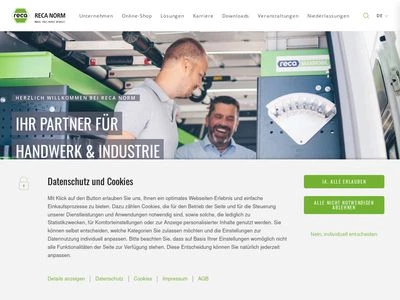 Website von RECA NORM GmbH