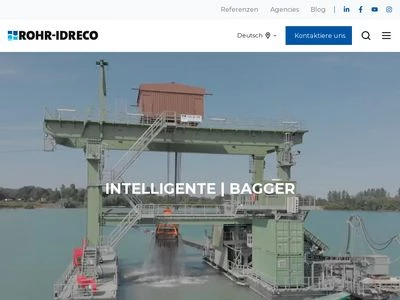 Website von Rohr-Idreco Bagger GmbH