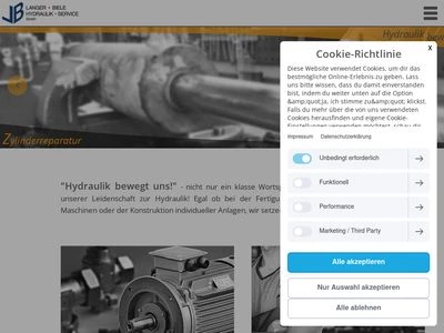 Website von Langer + Biele Hydraulik-Service GmbH