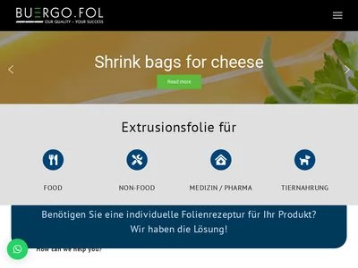 Website von BUERGOFOL GmbH