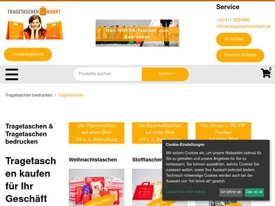 Website von Tragetaschenmarkt Graf GmbH