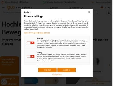 Website von igus® GmbH