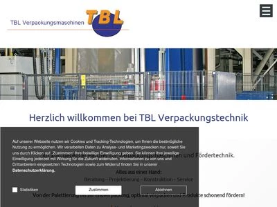 Website von TBL Vertrieb und Service GmbH & Co. KG