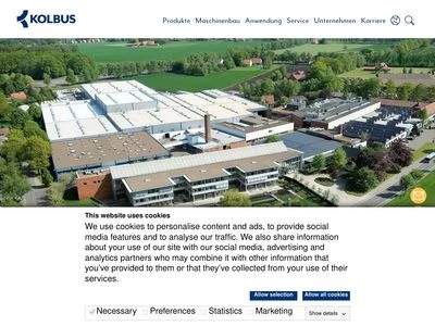 Website von KOLBUS GmbH & Co. KG