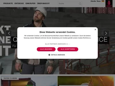 Website von Mascot International GmbH