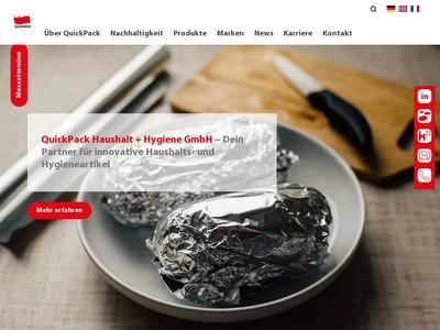 Website von QuickPack Haushalt + Hygiene GmbH