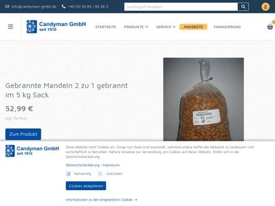 Website von Candyman GmbH