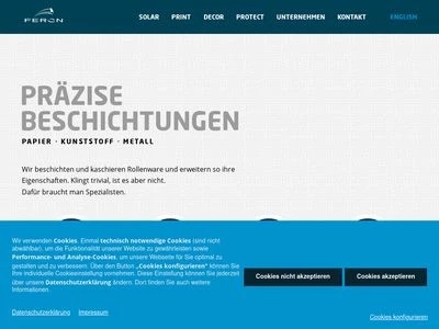 Website von Aluminium Féron GmbH & Co. KG